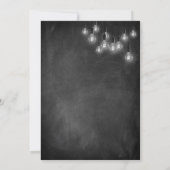 Chalkboard Edison Lights Nieuw Plan Vertraagd Trou Kaart (Achterkant)