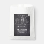 Chalkboard een beetje surfer Baby shower Bedankzakje (Voorkant)