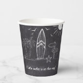 Chalkboard een beetje surfer Baby shower Papieren Bekers (Voorkant)