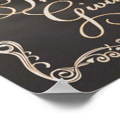 Chalkboard - Een hart van Bedankt & Giving Poster (Hoek)