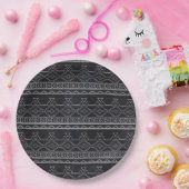 Chalkboard effect Aztec Tribal Stripes Papieren Bordje (Feest)