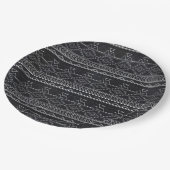 Chalkboard effect Aztec Tribal Stripes Papieren Bordje (Gekanteld)