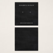 Chalkboard-effect-earring-houder, juwelenvertoning vierkante visitekaartjes (Voorkant /achterkant)