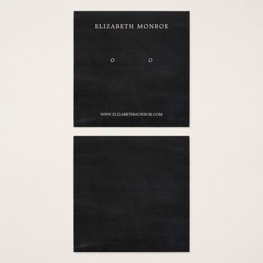 Chalkboard-effect-earring-houder, juwelenvertoning vierkante visitekaartjes (Voorkant /achterkant)