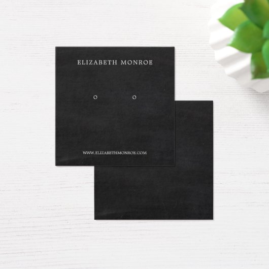 Chalkboard-effect-earring-houder, juwelenvertoning vierkante visitekaartjes (Bureau)