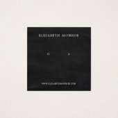 Chalkboard-effect-earring-houder, juwelenvertoning vierkante visitekaartjes (Voorkant)