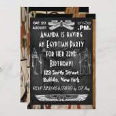 Chalkboard Egyptische Gedekte Partij Kaart (Voorkant / Achterkant)