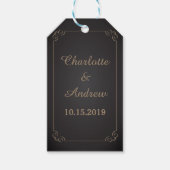 Chalkboard Elegant Lijst Wedding Gift Label Cadeaulabel (Voorkant)