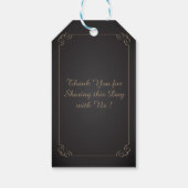 Chalkboard Elegant Lijst Wedding Gift Label Cadeaulabel (Achterkant)