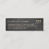 Chalkboard Elegant Monogram Mini Discount Card Mini Visitekaartje (Achterkant)