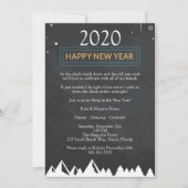 Chalkboard Elegant Oudejaarsfeest Kaart (Voorkant)