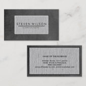 Chalkboard Elegant Professional Modern Linen Visitekaartje (Voorkant / Achterkant)