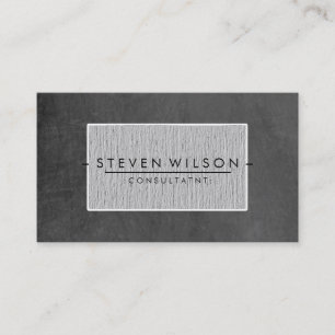 Chalkboard Elegant Professional Modern Linen Visitekaartje
