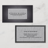 Chalkboard Elegant Professional Modern Linen Visitekaartje (Voorkant / Achterkant)