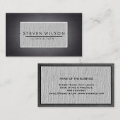 Chalkboard Elegant Professional Modern Linen Visitekaartje (Voorkant / Achterkant)