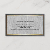 Chalkboard Elegant Professional Moderne Linen Gold Visitekaartje (Achterkant)
