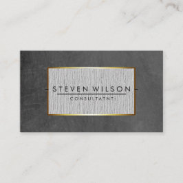 Chalkboard Elegant Professional Moderne Linen Gold Visitekaartje