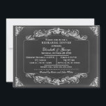 Chalkboard Elegant-scroll-repetitie voor een diner Kaart<br><div class="desc">Chalkboard Elegant scroll Vlaams repetitief diner uitnodigingen.</div>
