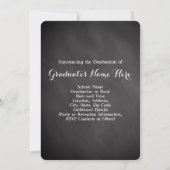 Chalkboard Elegant Swirl Photo Afstuderen Kaart (Achterkant)