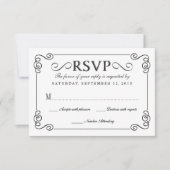 Chalkboard Elegant Wedding RSVP (Voorkant)
