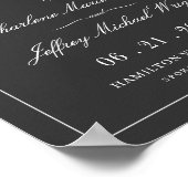  Chalkboard Elegant Wedding Welkomstteken Poster (Hoek)