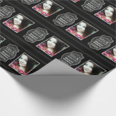 Chalkboard en Afstudeerder Foto-Afstuderen Cadeaupapier (Hoek)