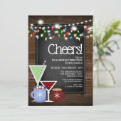 Chalkboard en kerstmangarnaal kaart (Staand voorkant)
