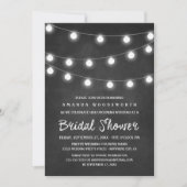 Chalkboard en lichtbridal Shower Invitations Kaart (Voorkant)