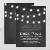 Chalkboard en lichtbridal Shower Invitations Kaart (Voorkant / Achterkant)