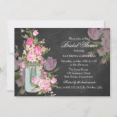 Chalkboard en Mason Jar Vrijgezellenfeest Invite Kaart (Voorkant)