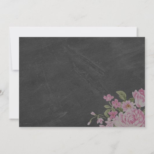 Chalkboard en Mason Jar Vrijgezellenfeest Invite Kaart (Achterkant)