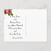 Chalkboard en Rozen Foto opslaan Datum Aankondigingskaart (Achterkant)