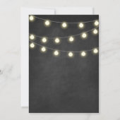 Chalkboard en String Lights Wedding Invitations Kaart (Achterkant)