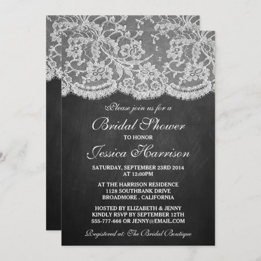 Chalkboard en Vrijgezellenfeest van witte zalen Kaart (Voorkant / Achterkant)