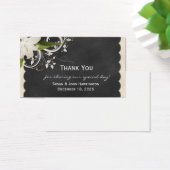 Chalkboard en witte Lily dank u Visitekaartjes (Bureau)