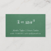 Chalkboard Energy Science Teacher Visitekaartjes (Voorkant)