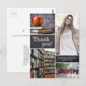 Chalkboard Etsen Afstuderen Dank u Foto Briefkaart (Voorkant / Achterkant)