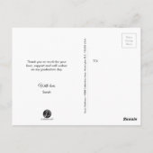 Chalkboard Etsen Afstuderen Dank u Foto Briefkaart (Achterkant)