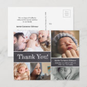 Chalkboard etst dank je tekstfotocollage bir briefkaart (Voorkant / Achterkant)