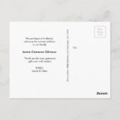 Chalkboard etst dank je tekstfotocollage bir briefkaart (Achterkant)