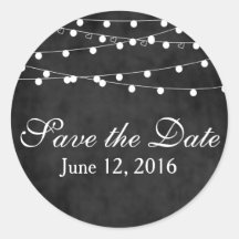 Chalkboard Fairy Lights & Hearts Sticker