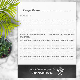 Chalkboard Familie Cookbook Multomap Invoegen