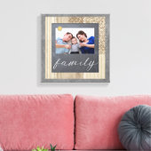 Chalkboard familie foto canvas afdruk (Insitu (Woonkamer))