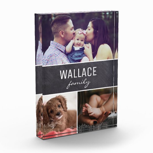 Chalkboard Familie foto collage Verticaal (Links)