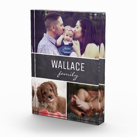 Chalkboard Familie foto collage Verticaal (Rechts)