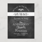 Chalkboard Family Reunion Save the Date Aankondigingskaart (Voorkant)
