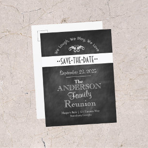 Chalkboard Family Reunion Save the Date Aankondigingskaart