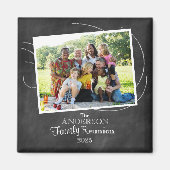 Chalkboard Family Reunion Typography Favor Magneet (Voorkant)
