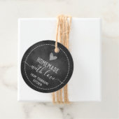 Chalkboard Fancy Script Homemade Food Items Favor Bedankjes Labels (In situ)