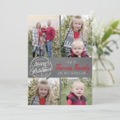 Chalkboard Farmhouse-fotokerstkaart Kaart (Staand voorkant)